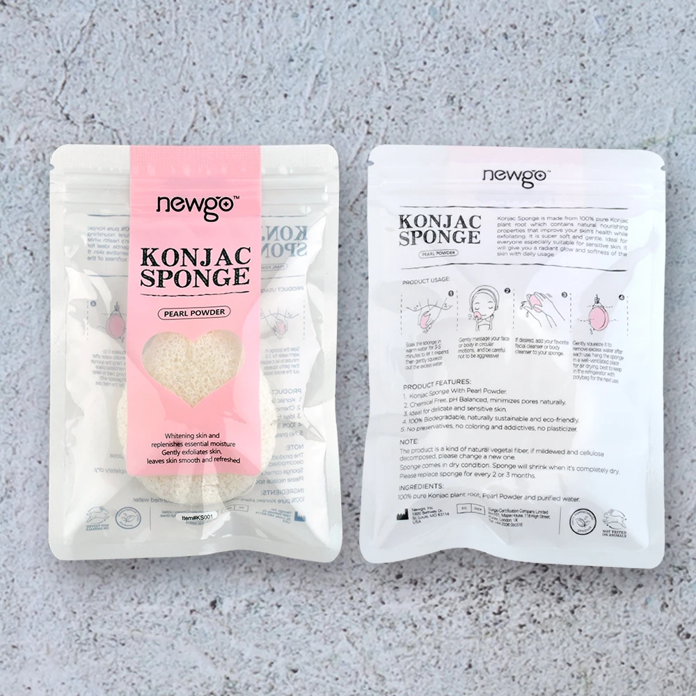 Губка Konjac 5 цветов косметическая губка для очистки лица натуральный спонж