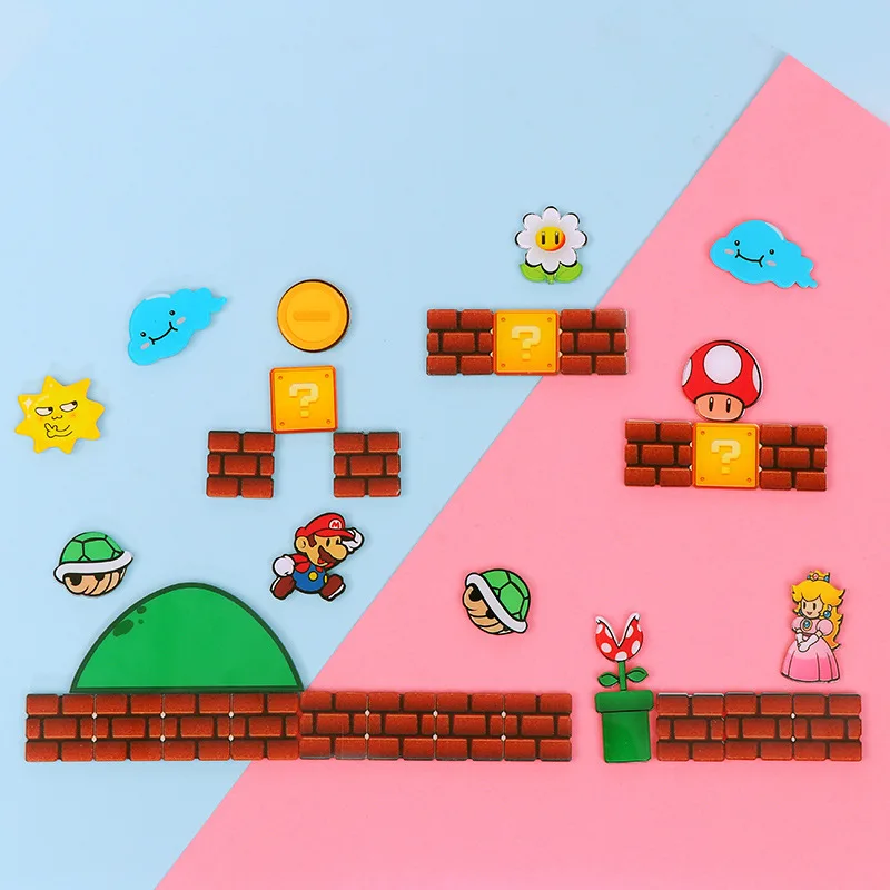 Super Mario Cute Fridge Magnets Board Magnetic Home Decor Wall Sticker Decoration Kids Toys Cheap Door Magnet Gifts | Дом и сад