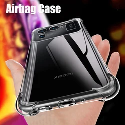 Schokbestendige Transparante Siliconen Luchtzak Telefoonhoes – Ultra Zachte TPU Cover