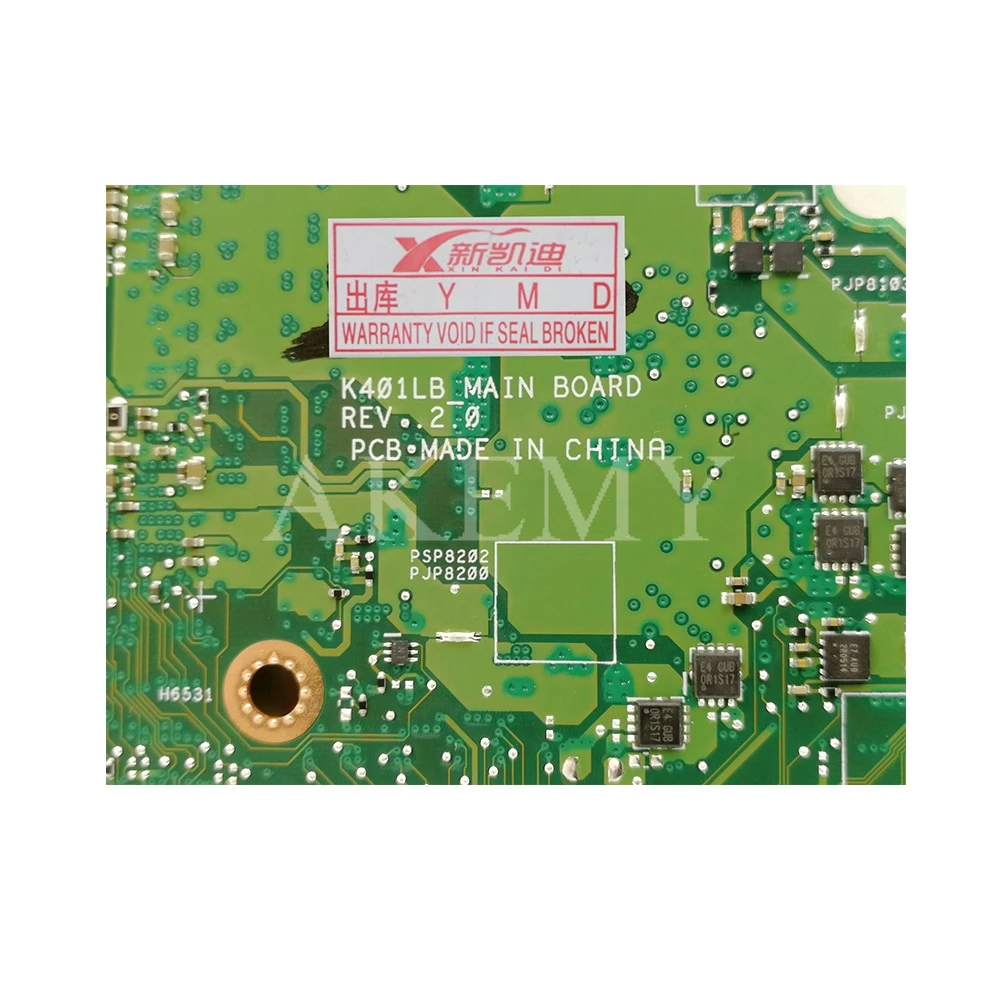 AKEMY K401LB материнская плата для ноутбука ASUS K401L K401LB K401LN материнская плата ТЕСТ ОК GT940M I7-5500U 4 Гб ОЗУ