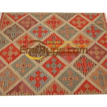 alfombra kilim Wool Handmade Turkish For Living Room Geometric Ethnic Style Natural