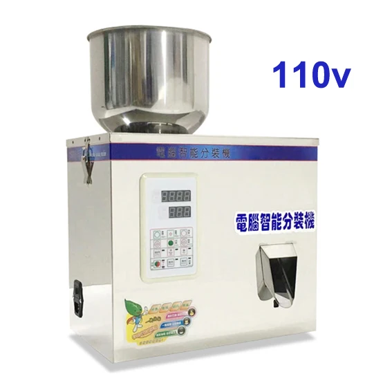 1-200g 110/220v автоматическое измерение частиц наполнения машина многофункциональная гранулированный зерна просо взвешивания распределения упаковщик - Цвет: 110V