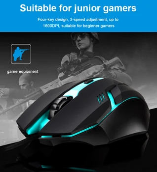 

7 Colour LED Wired Gaming Mouse Professional gamer Optical Mice Adjustable DPI with led light For PC Laptop computer