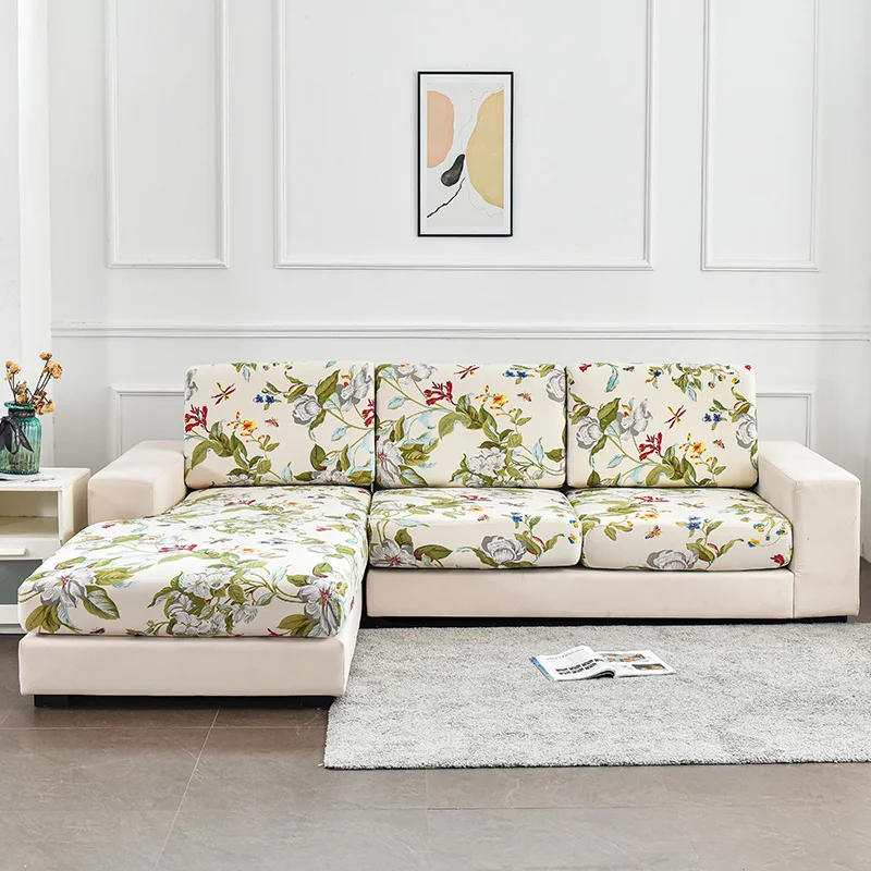 Floral Sofa Seat Cushion Cover Furniture Protector for Pets Kids Stretch Washable Removable Slipcover Sofa Slipcovers 1-5 Seat 4