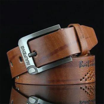

2019 Vintage Belt For Men Brown Pin Bukcle Waist Belt Strap Male Casual Belt For Jeans