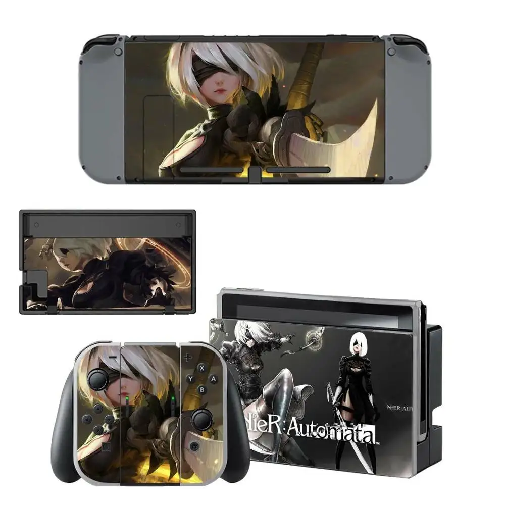 Nintendoswitch Skin Nier Automata Nintend Switch Stickers For Nintendo Switch Console Joy Con Controller Dock Skins Stickers Stickers Aliexpress