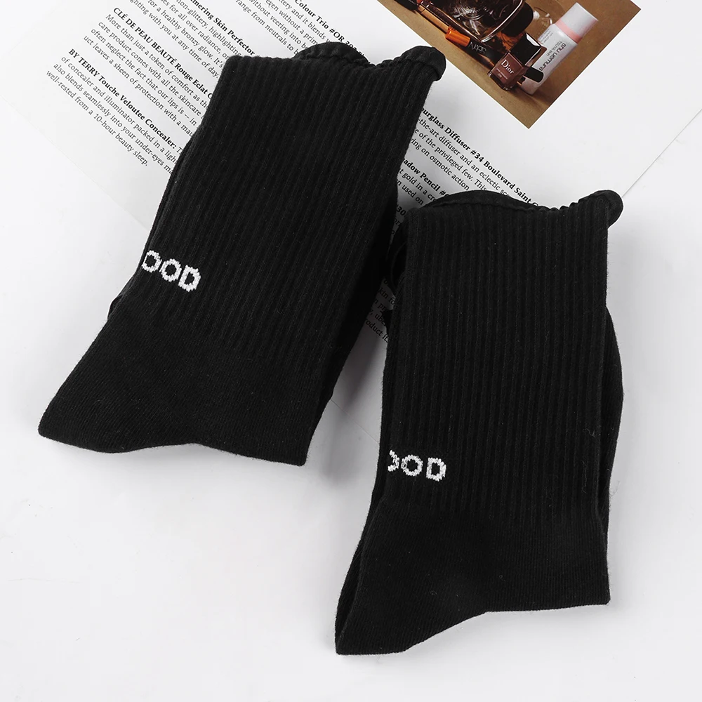 1 пара женщин смешное Искусство Хлопок Sox Harajuku Хип носки INS стильная повязка носки сплошной цвет тренд буквы Неоновые носки подарок