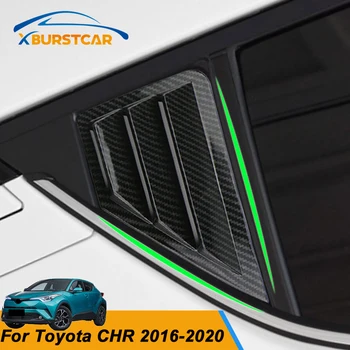 

Xburstcar 2Pcs Car Rear Windows Cover Sticker Window Triangle Shutters Trim for Toyota C-HR CHR C HR 2016 2017 2018 2019 2020