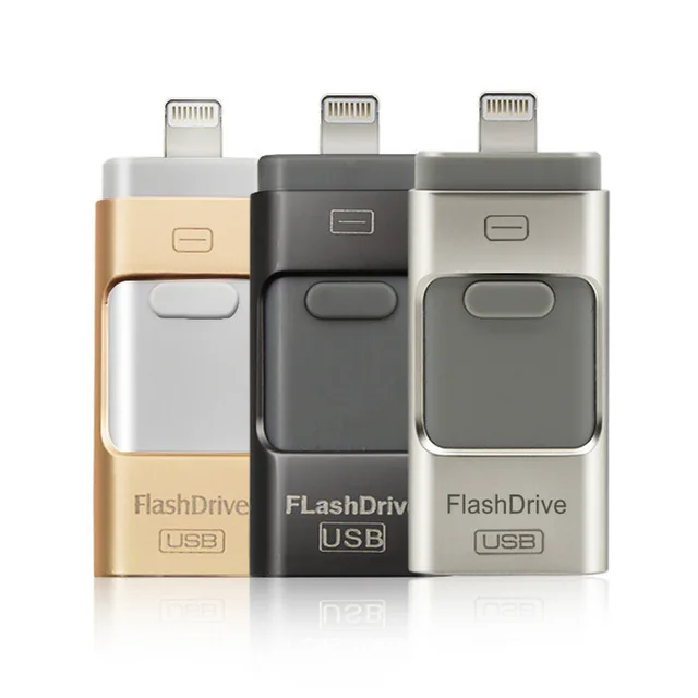 USB Flash Drives Compatible iPhone/iOS/Apple/iPad/Android & 128GB [3-in-1] Lightning Jump 3.0 USB Memory Stick - AliExpress