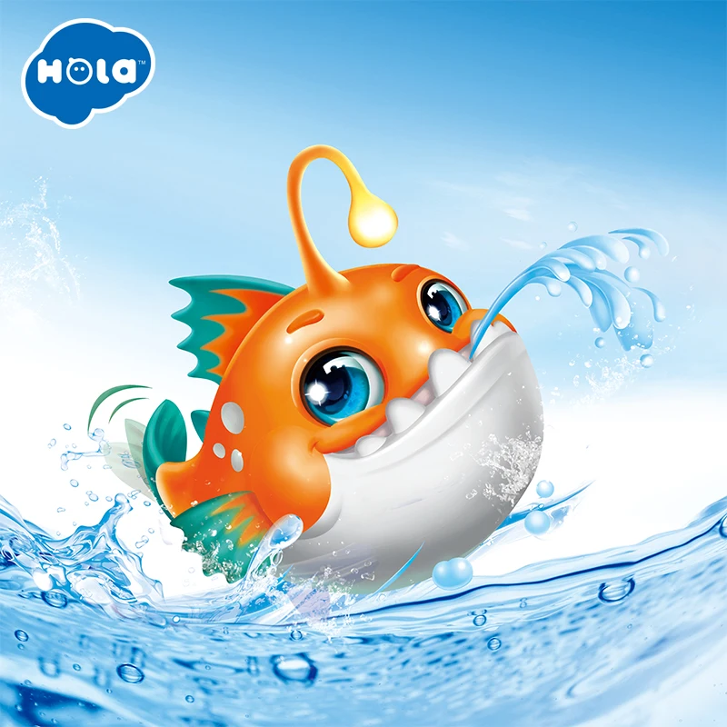 HOLA TOYS 8103 игрушка для ванны купания Spouts Beaver Lanternfish игрушки ванной комнаты детские