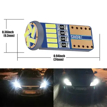

50pcs Wedge Side Light T10 4014 LED 15 SMD W5W Car Backup Signal Bulbs 5-Color