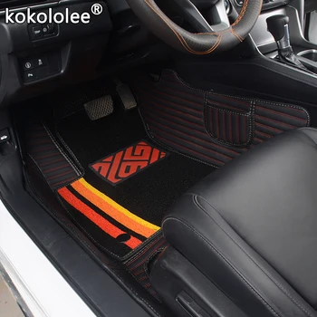 

kokololee Custom Car Floor Mats for Mitsubishi outlander pajero ASX pajero sport lancer galant Lancer-ex grandis Double foot mat
