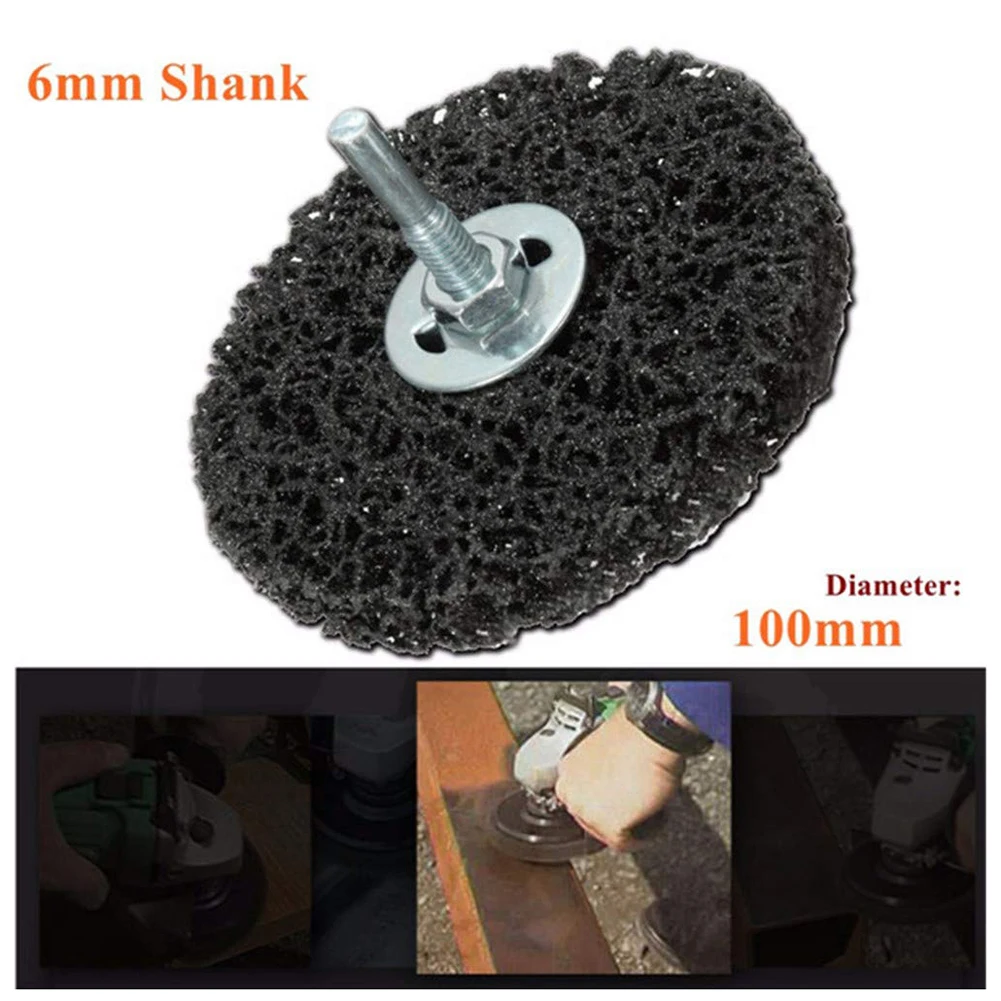 

100mm Rust and Paint Removal Polycarbide Abrasive Stripping Disc 6mm Shank Wheel Abrasive Wheel Clean Angle Grinder Tools