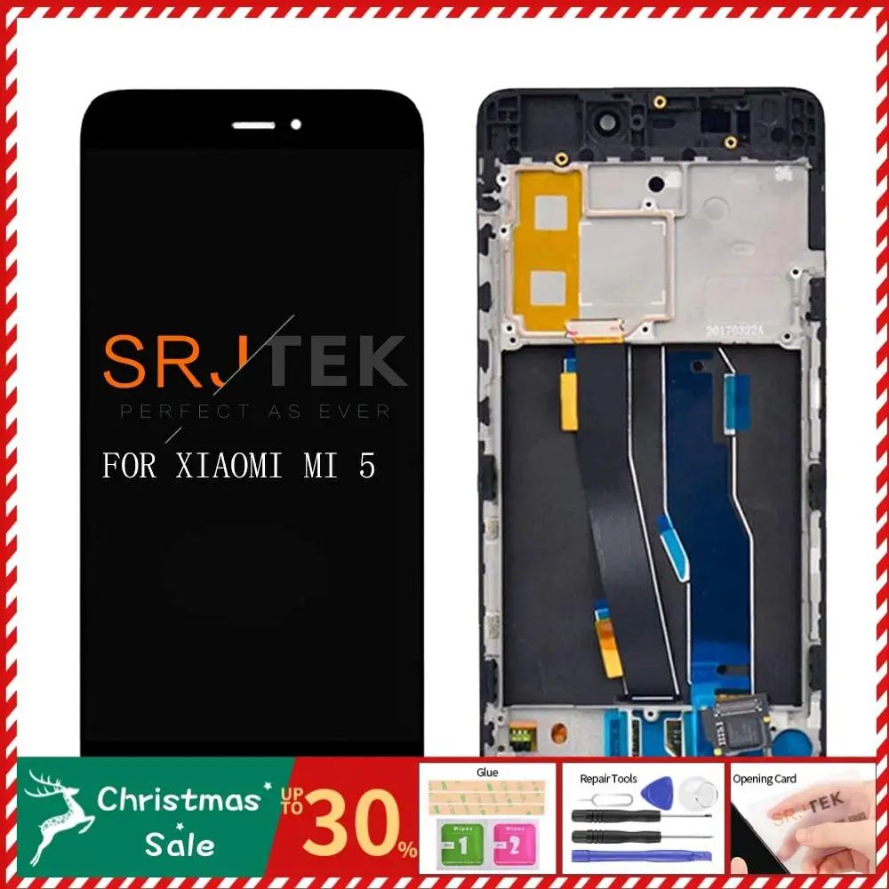 Дисплей для XIAOMI Mi5 Mi 5 ЖК сенсорный экран дигитайзер с рамкой Замена полная сборка 5,15 '' черный белый золотой