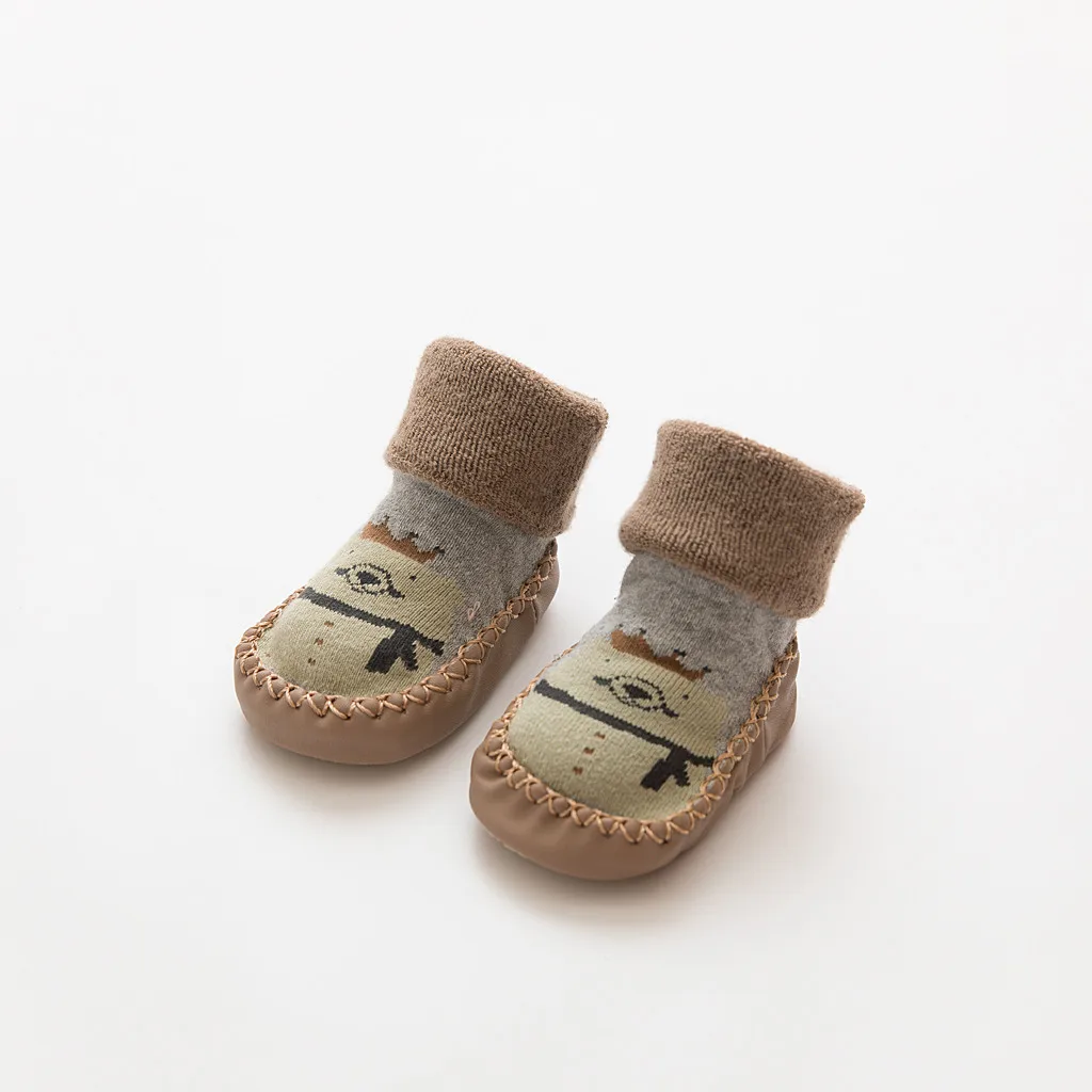 Зимние носки для малышей носки для мальчиков и девочек chaussette enfant, хлопковые детские гетры, детские носки-тапочки нескользящие носки для малышей