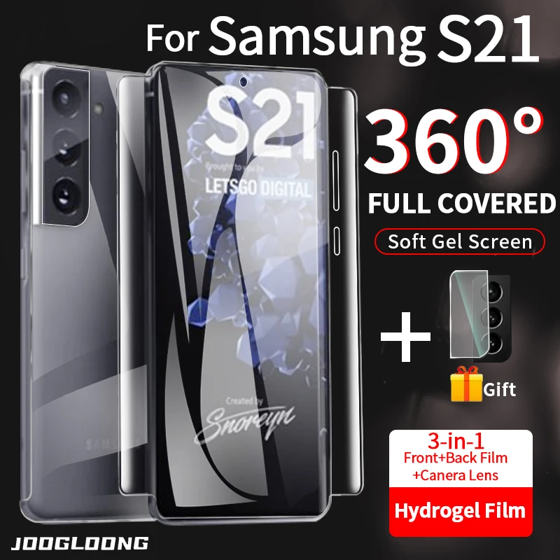 Гидрогелевая пленка с полным покрытием 360 градусов для Samsung Galaxy S21 Plus ультра объектив камеры защитное стекло