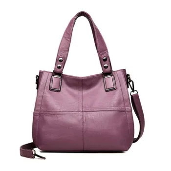 

Women's Handbags Fashion Strap Large Ladies Flap Solid Zipper Top-handle Leather Casual Crossbody Bags Shoulder Bags Female Tote