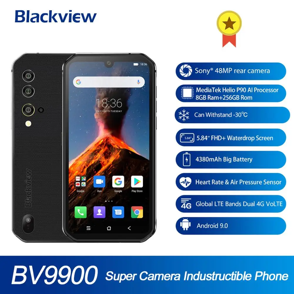 Blackview BV9900 прочный смартфон 8 ГБ + 256 5 84 &quotFHD безрамочный экран с IP68