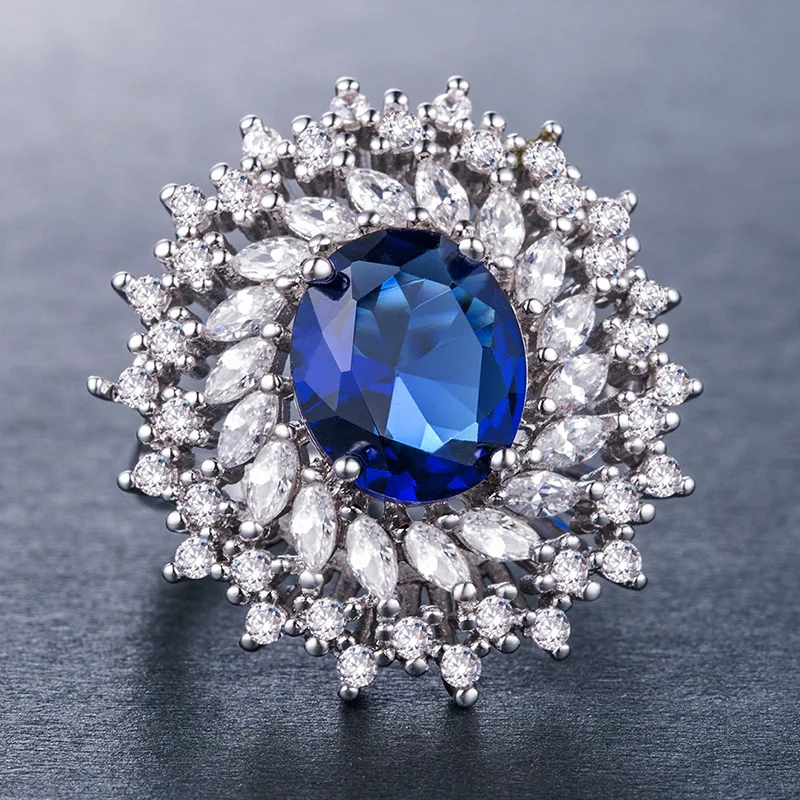 Bague Ringen женское 925 пробы Серебряное кольцо Wtih 10 мм Большой цитрин драгоценный камень серебряные ювелирные изделия для помолвки женские подарки Размер 6-10