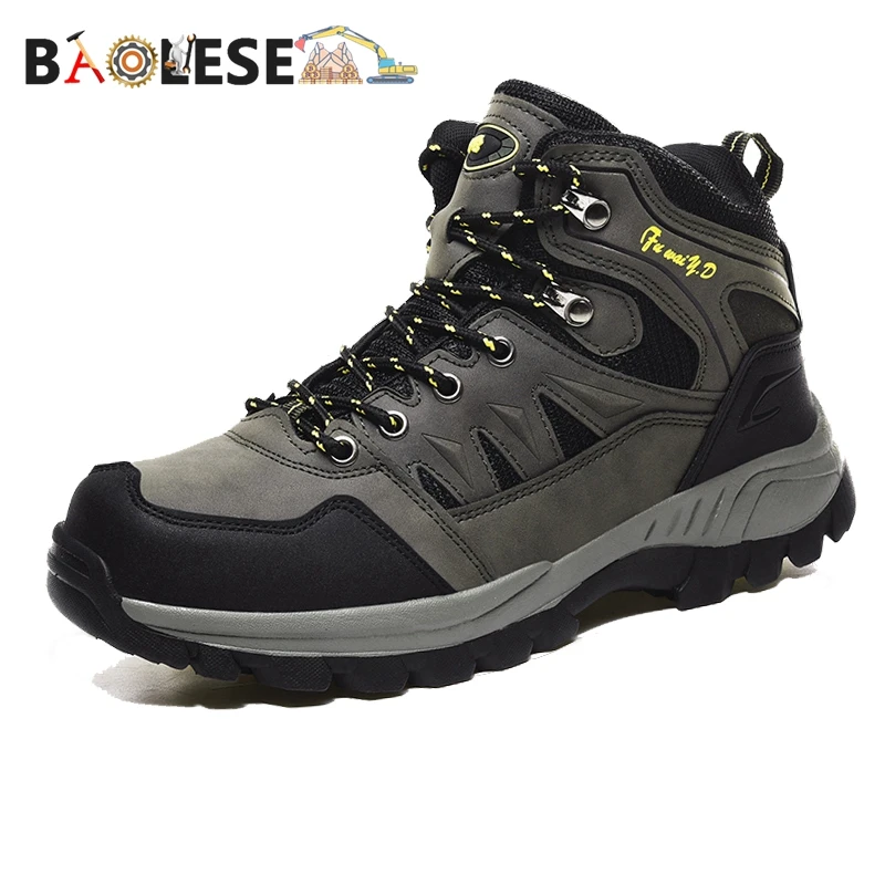 

BAOLESEM Winter Man's Snow Boots Men Ankle Boots Hiking Shoes Anti-skid Lightweight Man Snow Boots Warming Winter Shoes for Man