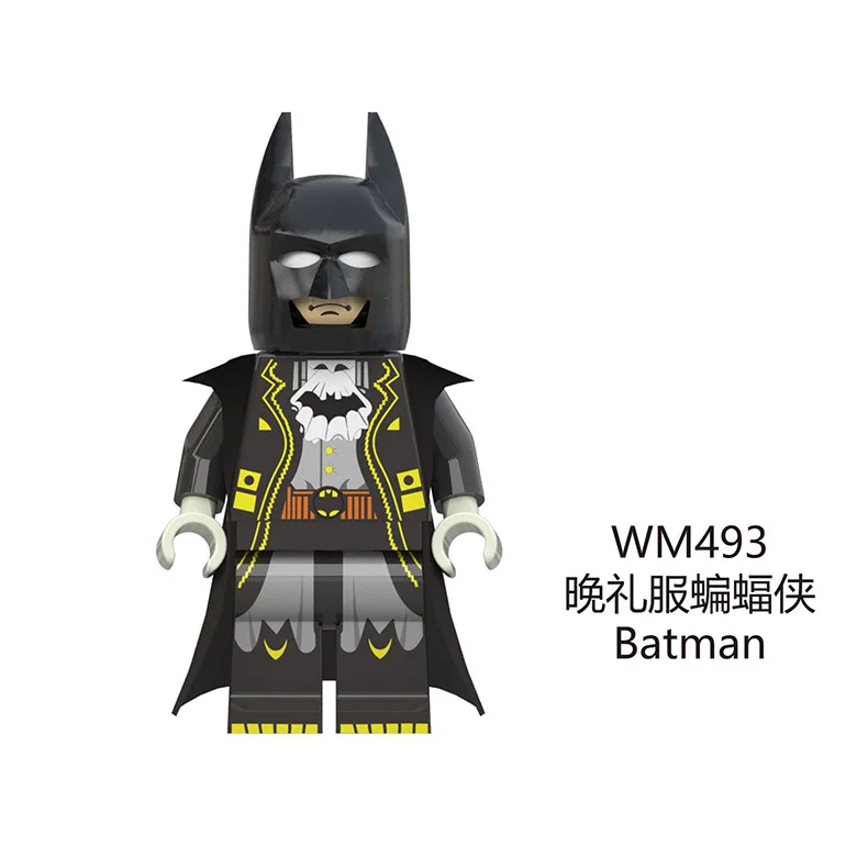 Wm6027 серия Бэтмен супергерой строительные блоки Минифигурки детские развивающие вставленные строительные блоки сумка смешанная партия