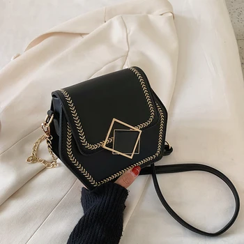 

Trendy Leather Bags For Women Messenger Bag Female Hand Purse Retro Chain Crossbody Shoulder Bag Candy Color Summer Style
