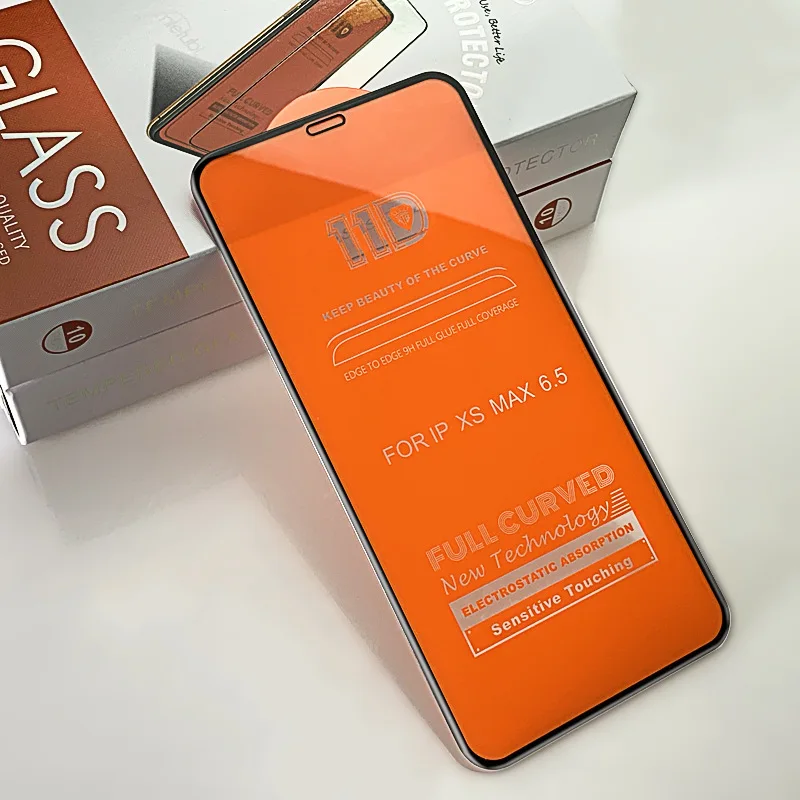 11D полная изогнутая новая технология из закаленного стекла для iPhone XR XS MAX 6 7 8 Plus