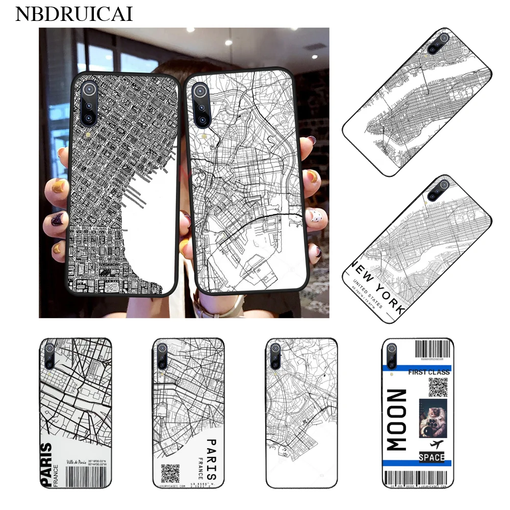 NBDRUICAI карта мира DIY Печать чехол для телефона оболочка Xiaomi 8 9 se 5X Redmi 6pro 6A 4X 7 5plus note 5 |