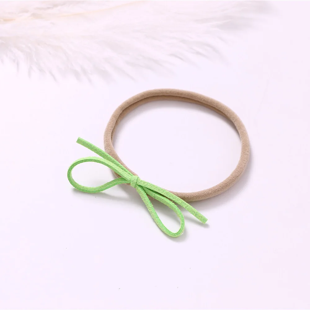 20 шт./лот популярное бесшовное гибкое кольцо DIY Бант Детская повязка на голову нейлоновая веревка для волос эластичная нейлоновая повязка на голову