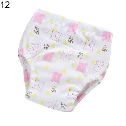 12 Size 100 Хлопковое нижнее белье для маленьких мальчиков и девочек писуар приучение к горшку многоразовая полотняная пеленка штанишки для подгузников моющиеся детские трусики пеленка - Цвет: 12 Size 100