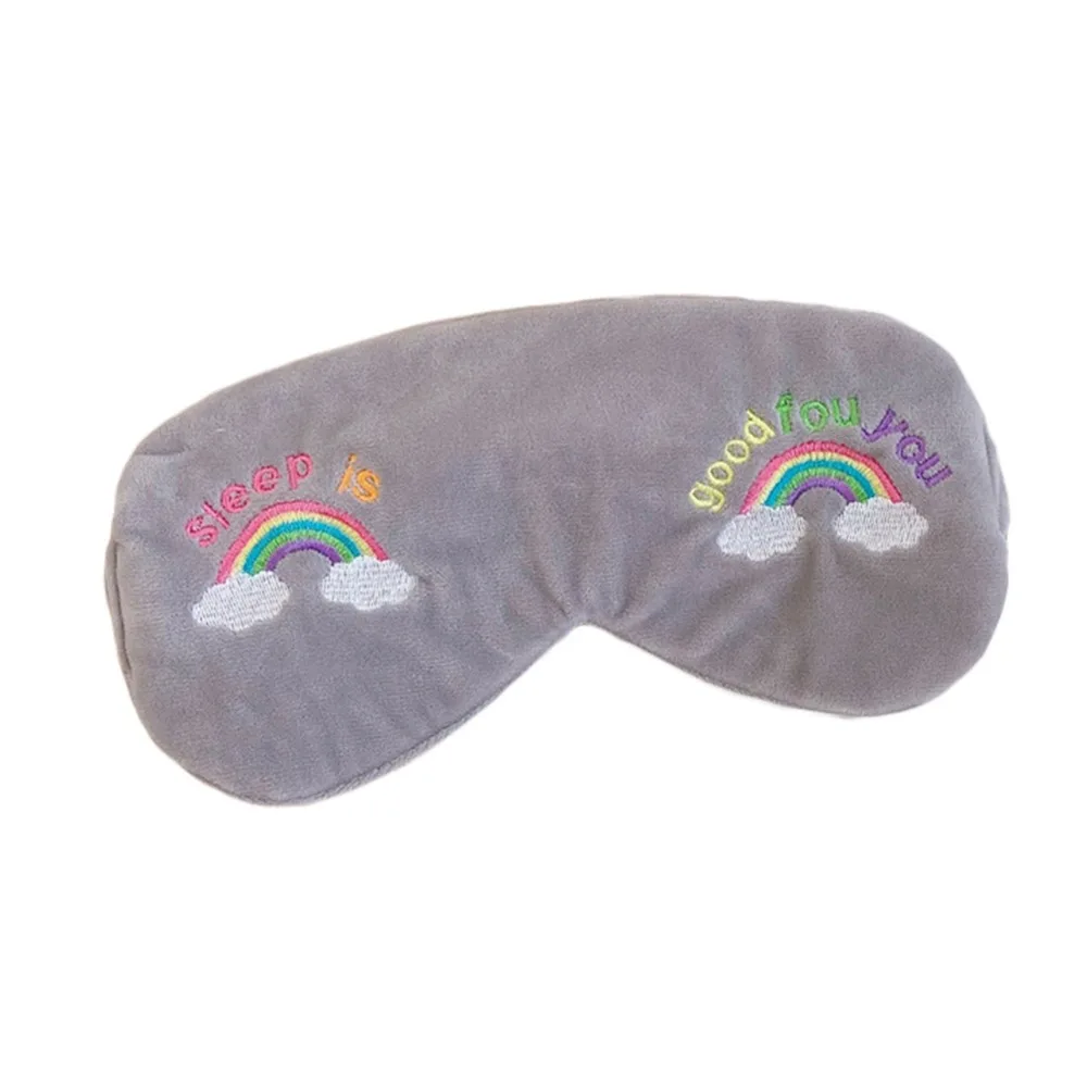 Kawaii Плюшевые повязка на глаза, маска для сна ночная маска для лица на основе повязка повязки путешествия отдыха с повязкой с вышивкой