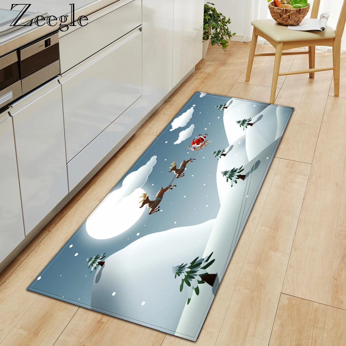 Christmas Carpet Kitchen Rug Anti-slip Living Room Carpet Bathroom Doormat Shower Mat Absorbent Hallway Carpet Outdoor Mat