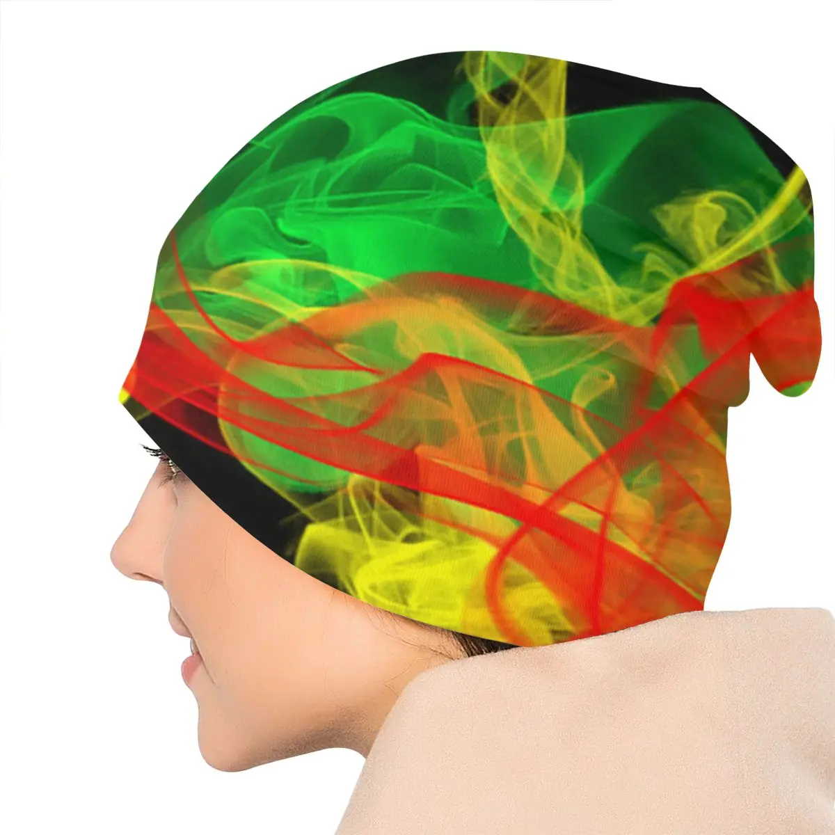 Tie Dye обои Rasta унисекс для взрослых Повседневная шапочка зимняя теплая вязаная Лыжная шапка с рукавом Skully Beanies