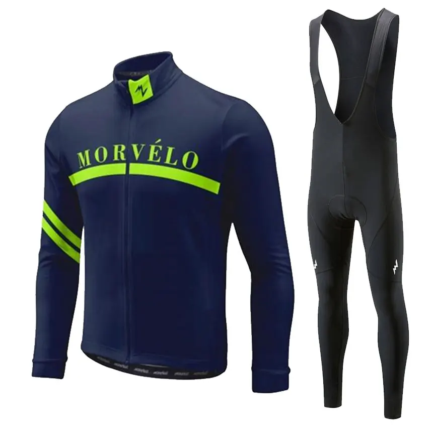 Morvelo Команда с длинным рукавом Велоспорт Джерси Комплект комбинезон ropa ciclismo велоодежда MTB велосипед Джерси мужская одежда - Цвет: 9