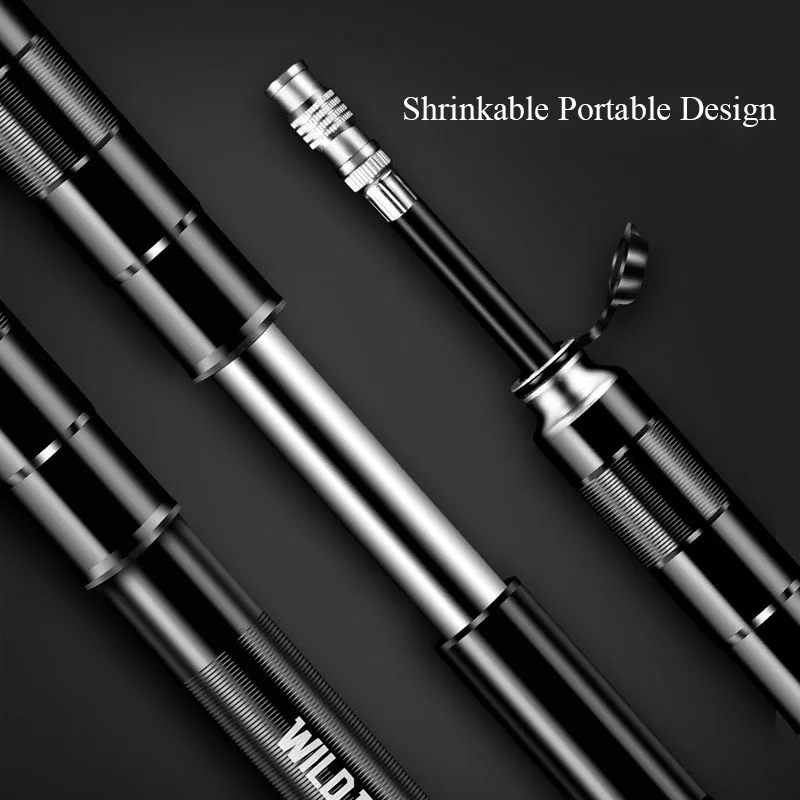 WILD MAN Retractable Portable Bicycle Tire Pump Light Aluminum Alloy Bike Pump Inflator Ball Pump 120 Psi Bike Accessories - Image 5