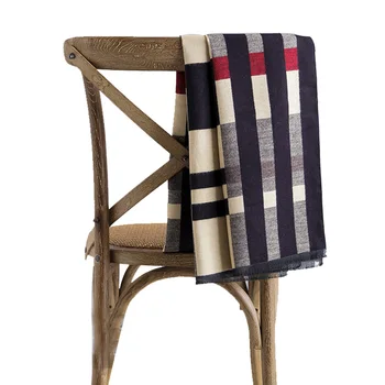 

2020 New Autumn Winter Fashion Plaid Faux Cashmere Scarf Man Vintage Cotton Striped Long Men's Scarf Shawl Winter Wrap Pashmina