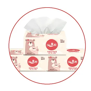

Napkin Paper Yellow bear Advertising custom paper Single paper pumping toilet paper Virgin pulp paper 10 bag dropshipping