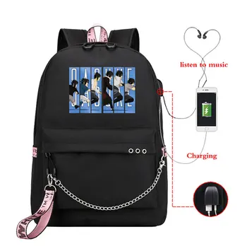 

High Capacity Backpack Canvas Sport Rucksack Travel Hiking Vintage School Satchel USB Charging Women Girls Ladies School Bag