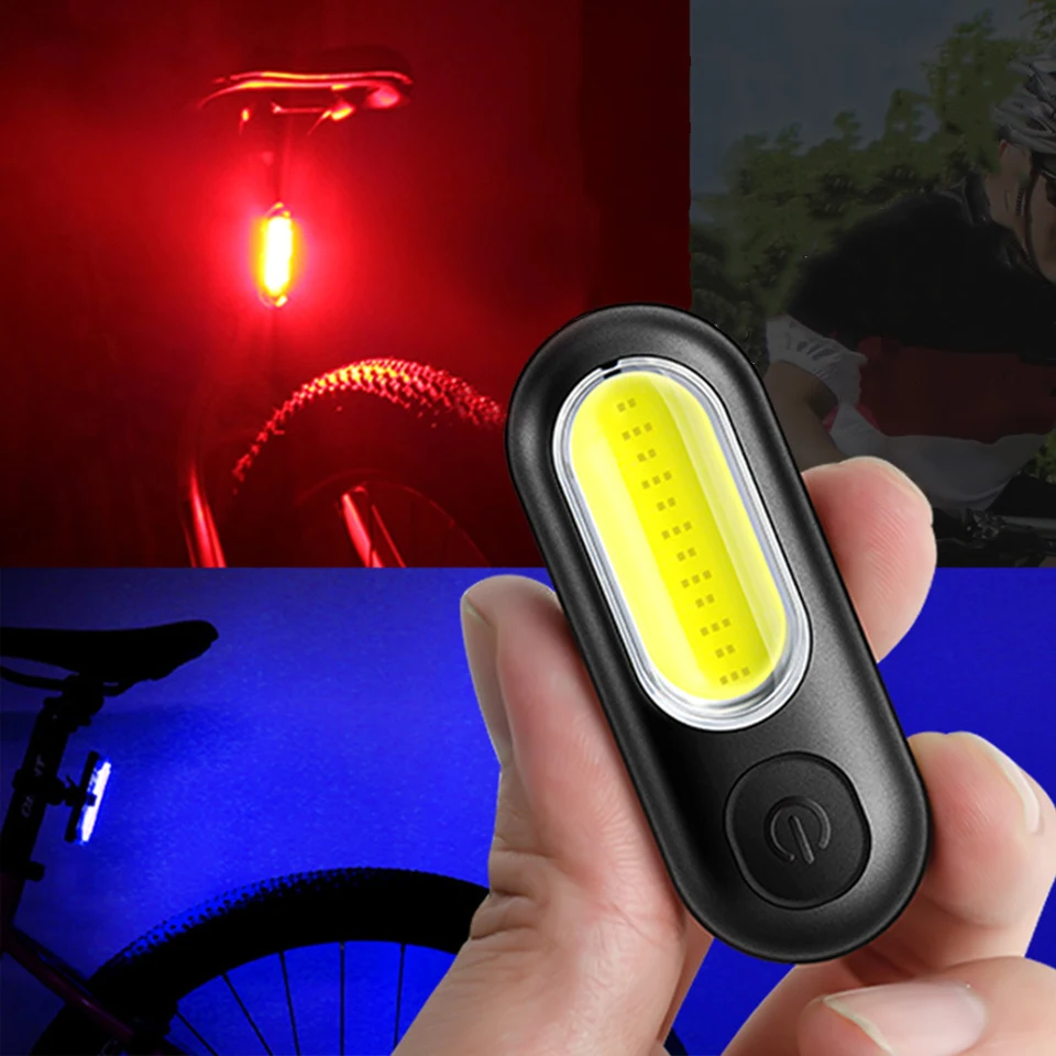 red and blue bike lights