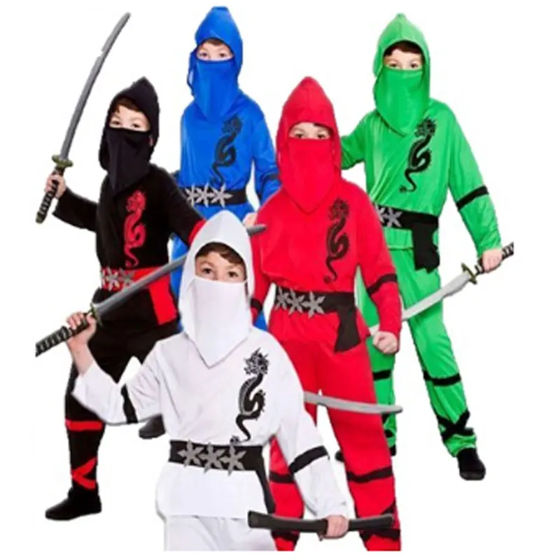 Boys Ninjago Costumes Kids Ninja Jumpsuit Children Skull Trooper Superhero Cosplay Rompers Halloween Birthday Party Clothes Set |