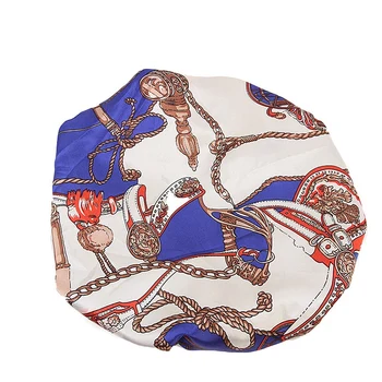 

Women Double Layer Silky DU-RAG Hair Cover Accessories Wave Caps Rags Floral Bonnet Salon Hat Turban Durag Headwrap