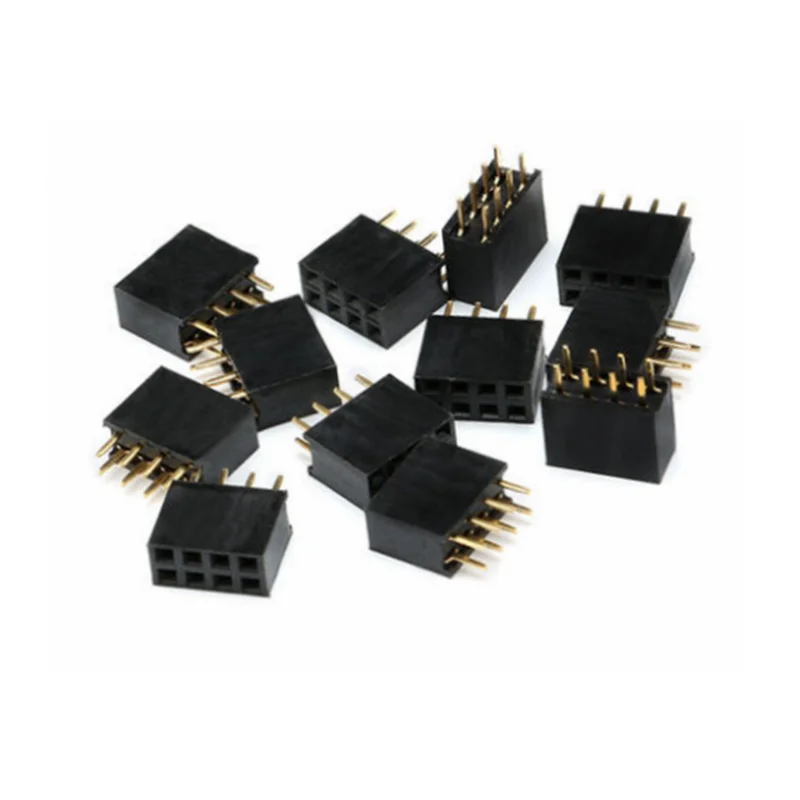 100PCS2x48Pin2.54mmDoubleRowFemaleStraightHeaderPitchSocketPinStrip2*4mmPinOutlet2x4FemaleHeaderConnector-AliExpress