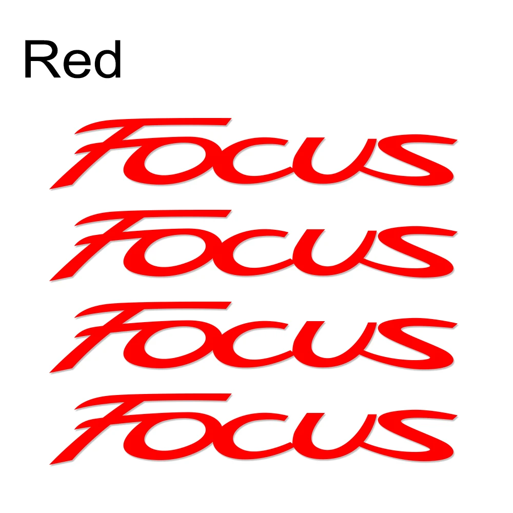 4 шт. автомобильные наклейки стеклоочиститель для Ford Focus 2 3 1 MK2 MK3 MK1 модный Декор окна светоотражающие наклейки аксессуары для автомобиля Стайлинг - Название цвета: Красный