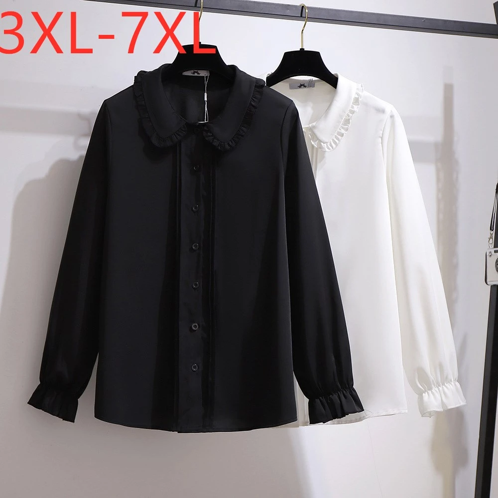 black chiffon shirt plus size