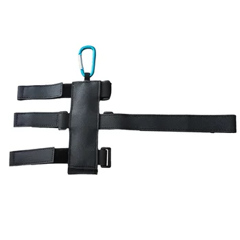 

Frame Adjustable Strap Bike Handle Golf Cart Bluetooth Speaker Mount With Carabiner Accessories PU Leather Railing Magic Sticker