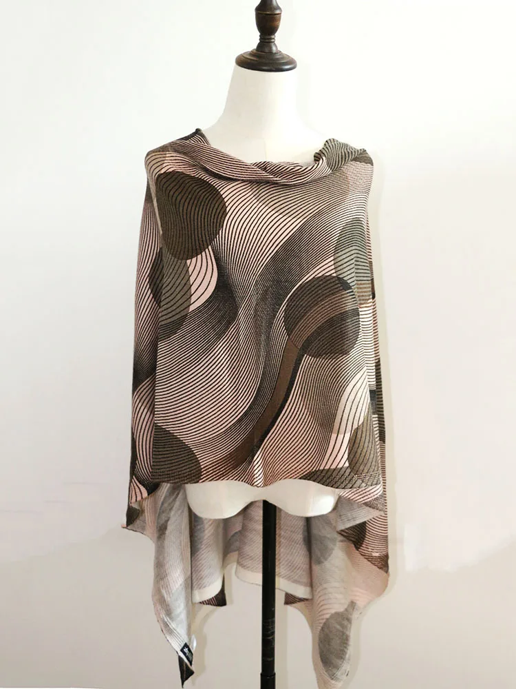 

Scarf Women Ponchos and Capes Shawl Dots Infinity Scarf Head Scarf Women Cape 2019 Retro Fashion Girls Geometric Italy Dot