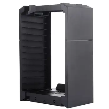 

Multifunctional Disk Storage Tower Controller Charger Dock Station 3000MR Fan Base w/ Micro USB Cable For PS4 Game Controller