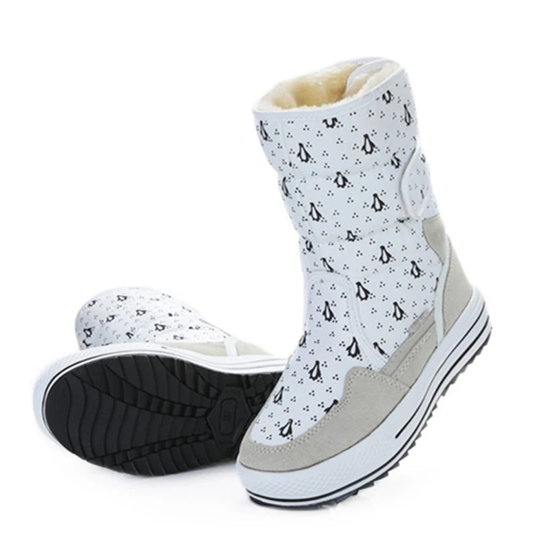 SNURULAN 2019; fashionable women's boots to the middle of the calf with a round toe; warm winter boots; flat plush women boots