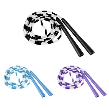 

New PVC Anti-skid Handle Family Sports Jump Rope Fancy Bamboo Jump Rope Hard Bead Yoga Rope Jump Ropes