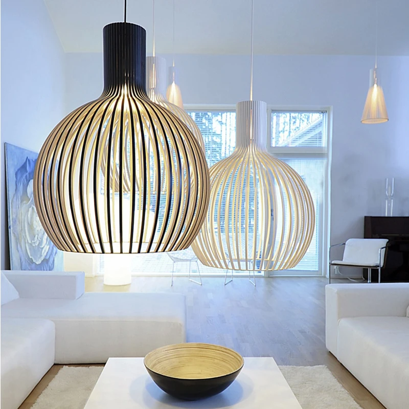 

Modern Wood Hanging Lamps for Living Room Dining Room Pendant Lights Dining Room Kitchen Pendant Lamp Home Decor Light Fixtures